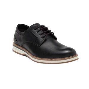 RUSH by Gordon Rush Men’s “Plain Toe Derby” Black Lace-up Oxford NEW NIB